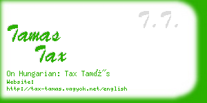 tamas tax business card